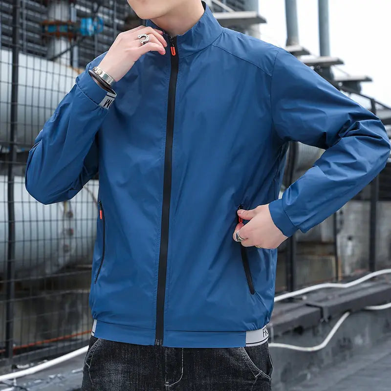 Men's Casual Jacket with UV Protection Lapel