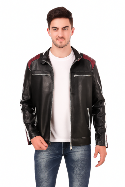 Leather Retail Men's Jacket-Black03 (Size S)
